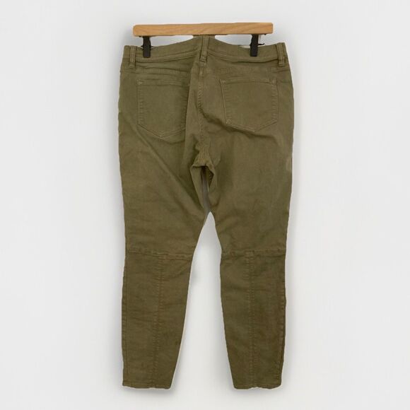 J Crew Women’s 31 Tall Green Chino Pants Ankle Zip Preppy Casual Pockets - Picture 2 of 12